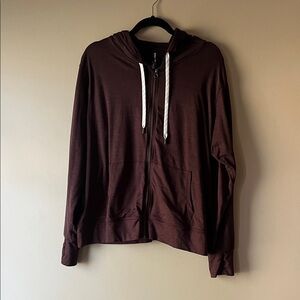 Kirkland Signature Maroon Full Zip Hoodie Size XL